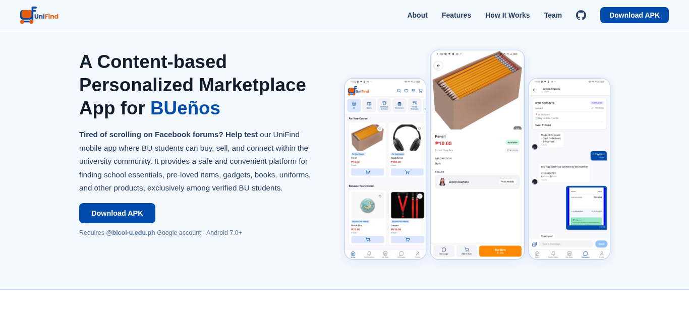 UniFind screenshot